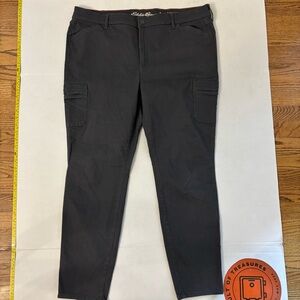 Eddie Bauer Charcoal Cargo Pants‎ slightly  curvy skinny dyed jeans plus size 20